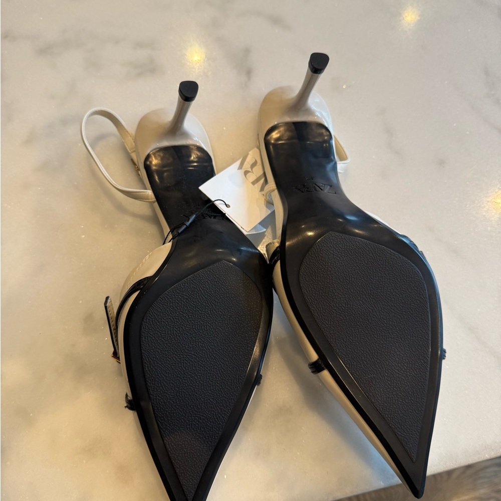 Zara Sophisticated Two-Tone Heels - Picture 2 of 2